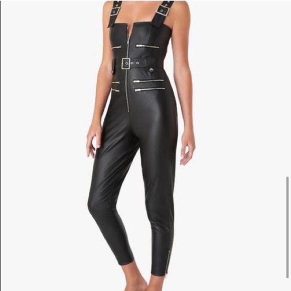 WeWoreWhat Vegan Leather Overalls - Picture 5 of 14